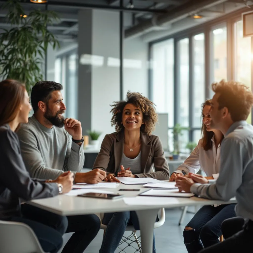 Sessione di brainstorming del team